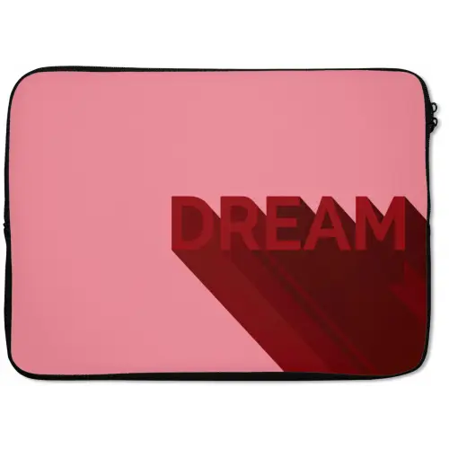 Dream - 3D - Rood - Roze laptophoes neopreen klein -zkaufland3dotto