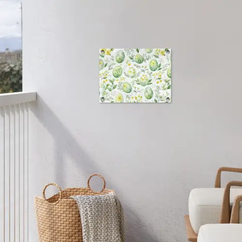 Patroon - Groen - Eieren tuinposter los doek klein -sfeer8