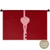 Love - Hart - Rood Wandkleed katoen klein -t3d_DE
