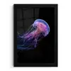 Kwal - Doorzichtig - Roze - Tentakels fotolijst zwart zonder passe partout klein -3d