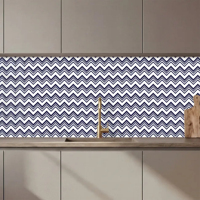 Oceaan - Golven - Blauw - Wit keuken achterwand 2 middel 871 zz_3dshopping