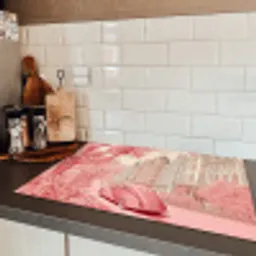 City - Car - Pink Inductie beschermer vinyl 3mm klein -sfeer3
