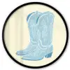 Illustratie - Cowboylaarzen - Patroon Fotolijst rond zonder passe partout klein -3d