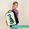 Spiky dino met vriendelijke blik Rugzak - Zwart middel -sfeer6_NL