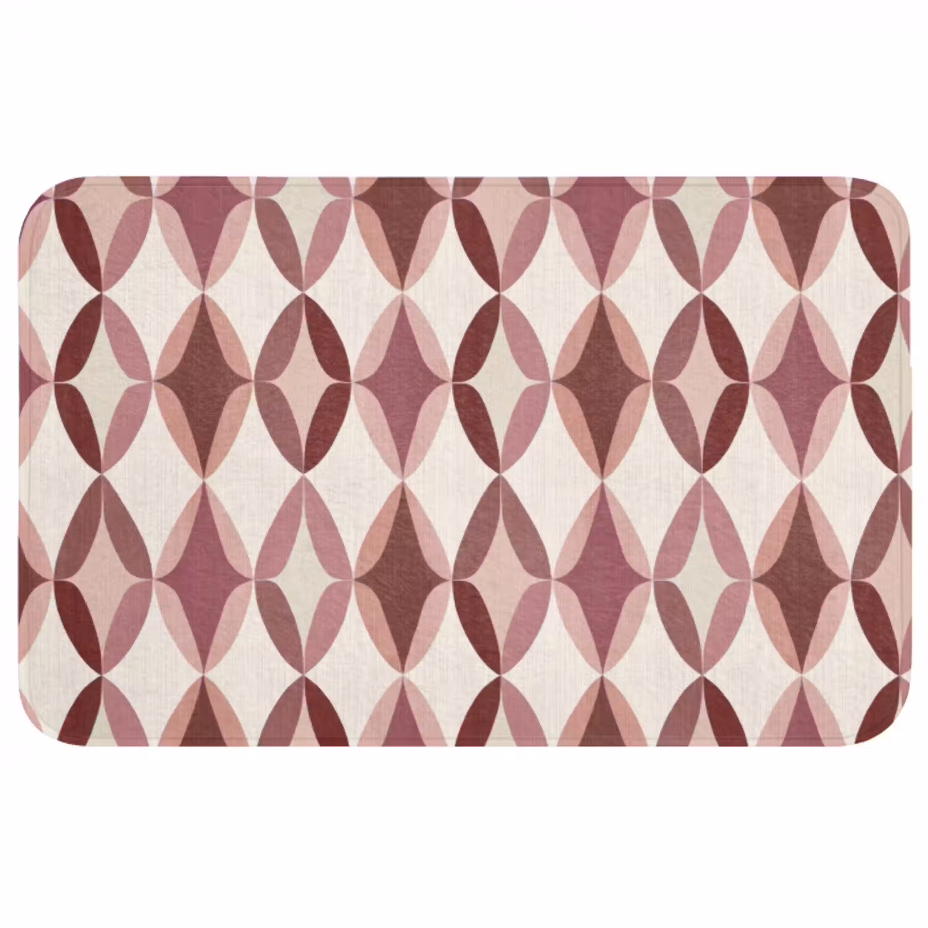 Ovaal - Textuur - Roze Badmat middel 997 -3d