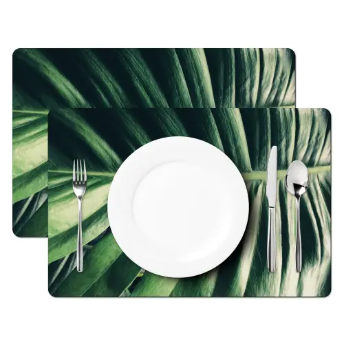 Bladeren - Tropisch - Jungle Placemat vinyl groot -zzsfeer2_Kitchenyeah-website