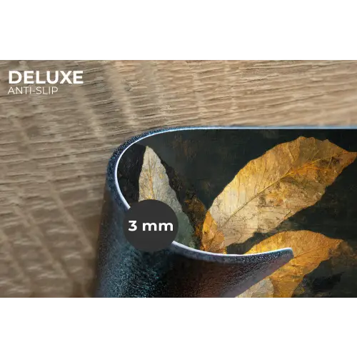Gouden Bladcompositie – Botanische Luxe Placemat vinyl groot -closeup