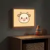 Koe - Oranje - Cartoon Light Box met batterij (Wandlamp kind) middel -sfeer5_kind