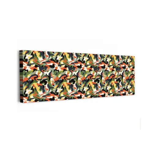 Kleurrijke - Camouflage - Organische - Vormen canvas 2cm klein 828 -z3d
