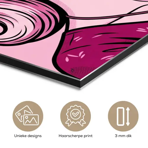 Vintage - Vrouw - Roze aluminium wit klein -closeup_NL