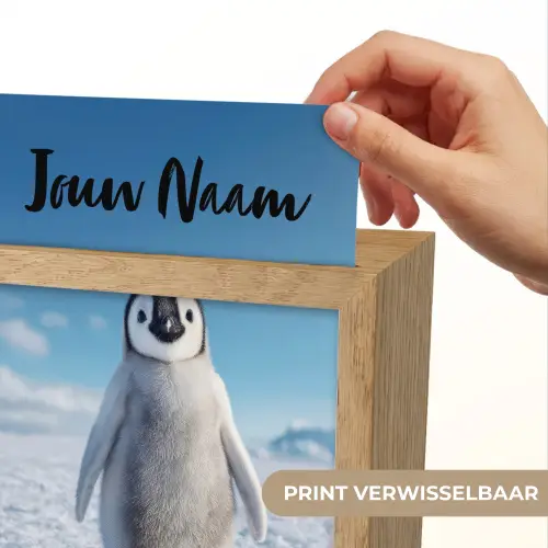 Pinguïn - Sneeuw - Landschap - Wit Light Box met kabel (Kinderlampje) klein -USP_websiteprintNL