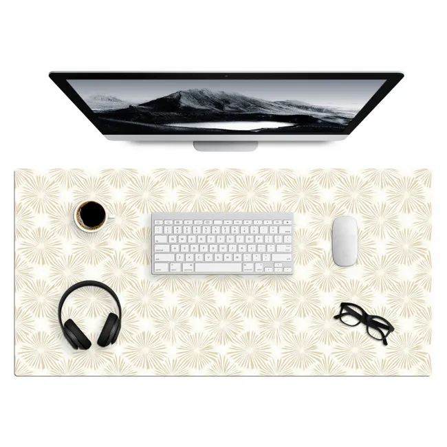 Desk Mat - Abstract - Motif - Beige