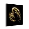 Garnalen - Zwart - Goud - Dieren aluminium wit klein -3d