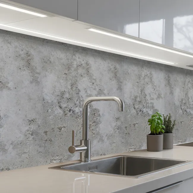 Crédence Cuisine - Motif - Gris - Vieux - Béton