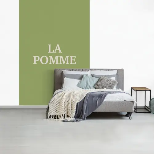 Appel - Groen - Minimalistisch fotobehang vinyl groot -slaapkamer