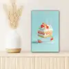 Slagroom - Taart - Blauw - Eten canvas 2cm klein -sfeer5
