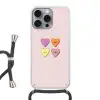Hartjes - Pastel - Liefde - Moeder Hoesje iPhone 16 Pro Max met koord klein -3d