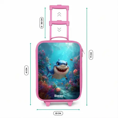 Rif - Koraal - Haai - Dier Kinderkoffer - Roze klein -productfoto_formaten