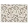 Abstract - Beige - Patroon - Donkerbruin Deurmat klein 898 -zkaufland3d