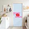 Lippen - Bisou - Blauw deurposter klein -sfeer5