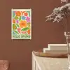 Illustratie - Bloemen - Quote - Kleurrijk plexiglas 5mm klein -sfeer5