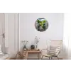 Doorkijk - Hortensia - Pad - Natuur Wandcirkel aluminium klein -woonkamer