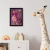 Panter - Zonnebril - Kauwgombel - Roze fotolijst zwart zonder passe partout klein -usfeer4_kinderkamer
