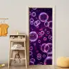 Paars - Bubbels - Schuim deurposter klein -sfeer4