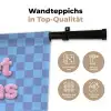 Sweet dreams - Vierkanten - Roze - Blauw Wandkleed katoen klein -tsfeer2_DE