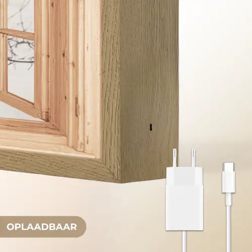Schotse Hooglander - Winter - Landschap - Natuur - Dieren - Doorkijk Light Box met batterij (Wandlamp) middel -USP_websiteoplaadbaarNL