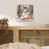Sneeuwpop - Familie - Kleurrijk aluminium wit klein -sfeer3