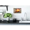 Doorkijk - Raam - Vuurtoren - Zonsondergang - Strand Muursticker klein -keuken