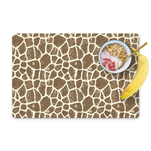 Giraf - Klassiek - Bruin Placemat vinyl groot 368 -zzzproduct_Kitchenyeah-website