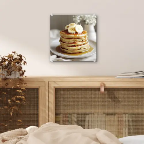 Pannenkoeken - Banaan - Siroop - Wit - Beige plexiglas 5mm klein -sfeer4