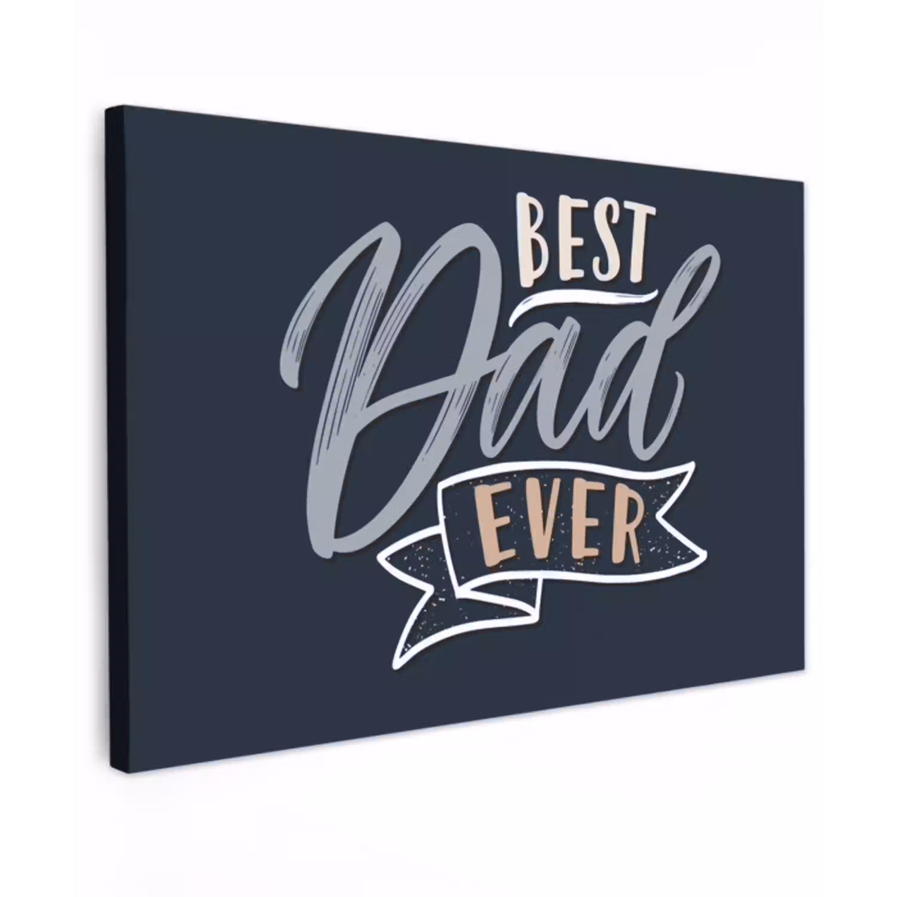 Quotes - Papa - Best dad ever - Spreuken canvas 2cm klein -z3d