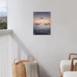 Flamingo - Hart - Zee - Romantisch tuinposter los doek klein -sfeer8