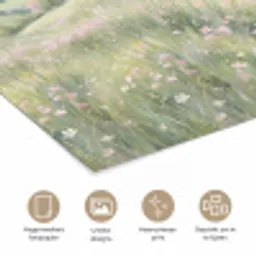 Bloemen veld - Bloemen - Groen poster papier klein -closeup_NL