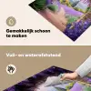 Doorkijk - Lavendel - Bloemen - Paars - Poort Inductie beschemer met haakjes middel -ky-schoon-nl