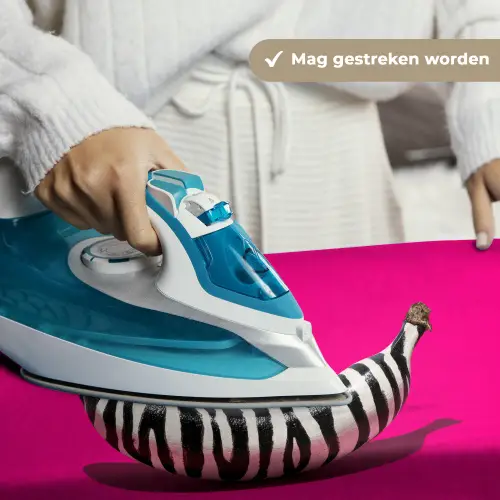 Banaan - Zebraprint - Roze Wandkleed katoen klein -sfeer9