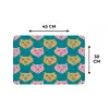Kattengezichten - Sterren - Turquoise Placemat vinyl groot 368 -specs