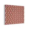 Rood - Beige - Patroon - Lijnen PET vilt klein 837 -3d