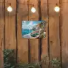 Boten - Rotsen - Zee - Zon tuinposter los doek klein -sfeer1