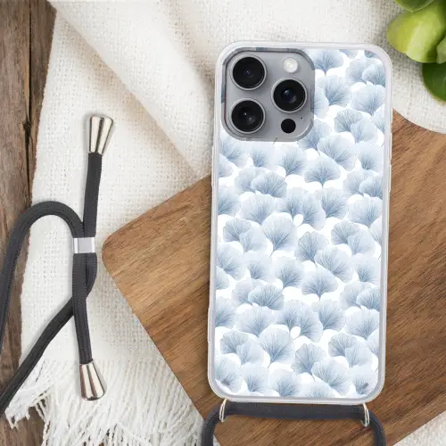 Waaier - Modern - Blauw Hoesje iPhone 16 Pro Max met koord klein 804 -sfeer4