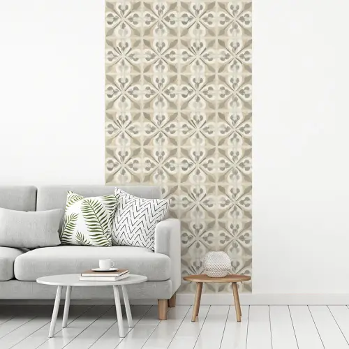 Tegel - Motief - Beige fotobehang vinyl groot 64 -woonkamer