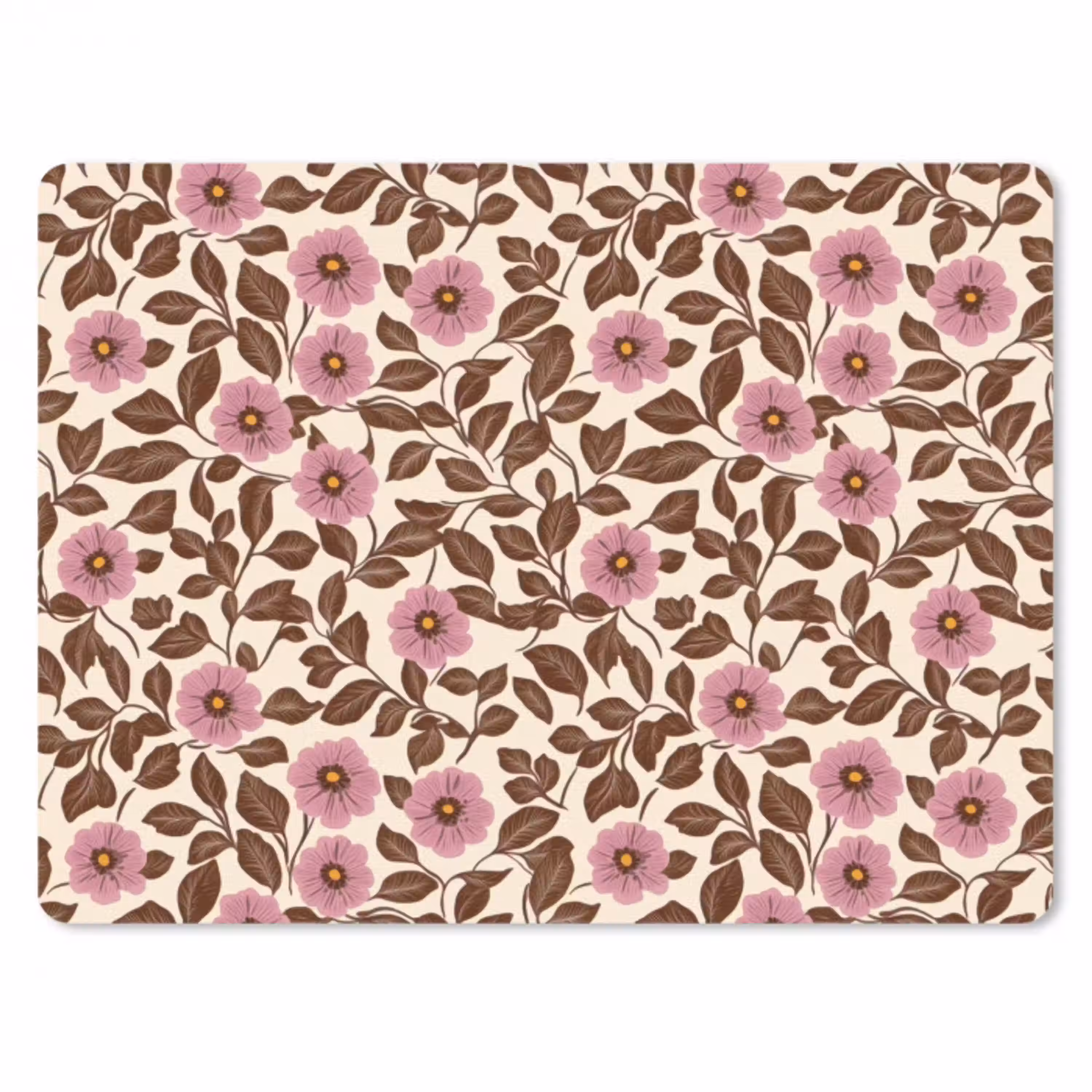 Bloemen - Bladeren - Kleurrijk muismat rubber klein 262 -3d