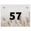 Pampasgras - Traditioneel Naambord Rechthoek middel -3d