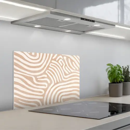 Beige - Aardspatroon keuken achterwand spatscherm klein -3d_schuin