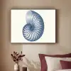 Blauw - Schelp - Spiraal Textielframe - compleet frame klein -sfeer1