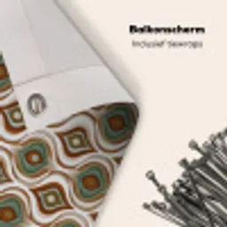 Motief - Patroon - Kleurrijk Balkonbeschermer Duitsland klein 596 -closeup_NL