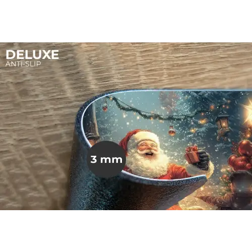 Kerstvreugde - Sneeuw - Kleurrijk Placemat vinyl groot -closeup